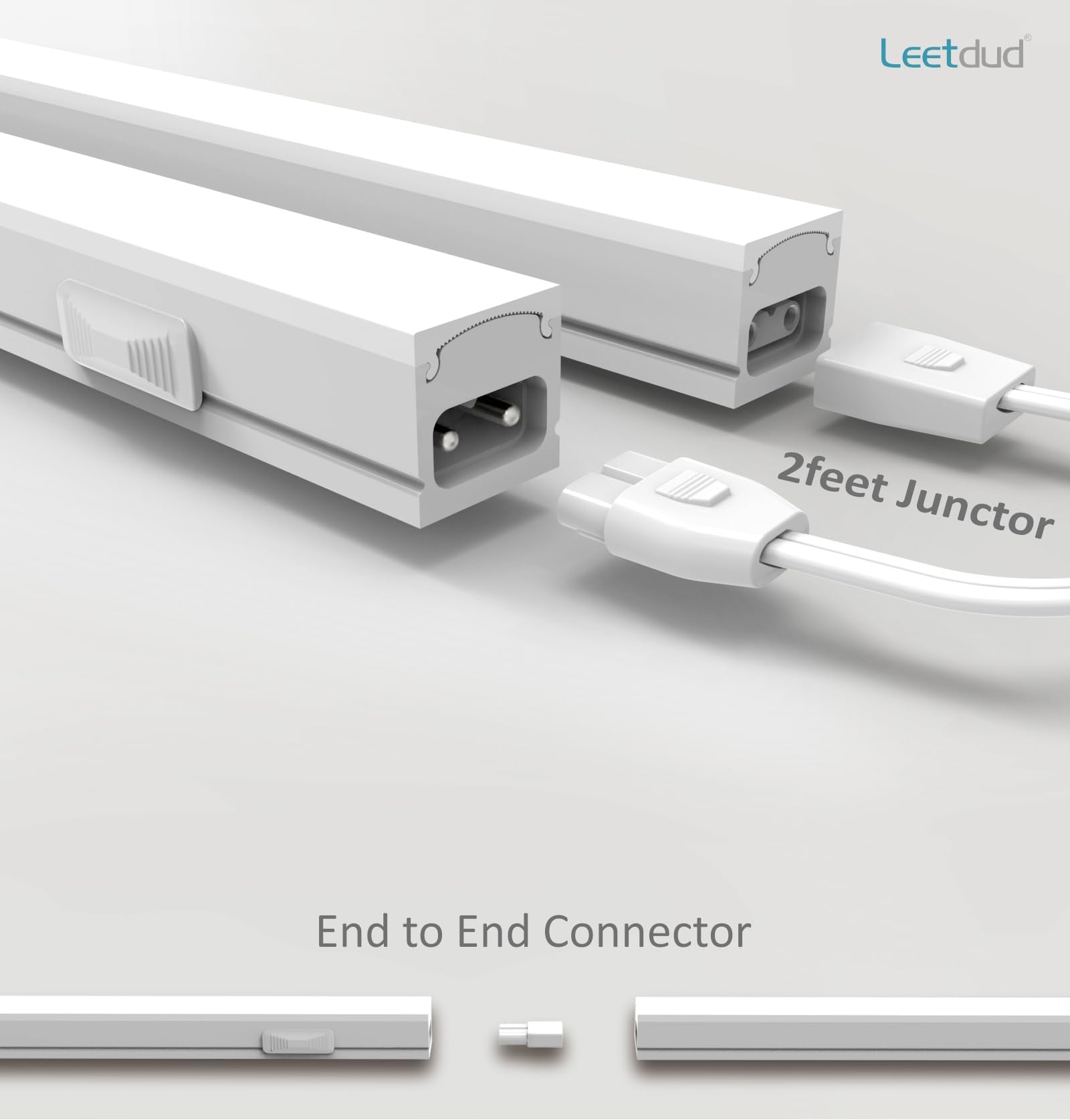 Leetdud linkable under-cabinet light demonstrates seamless long runs for a clean look