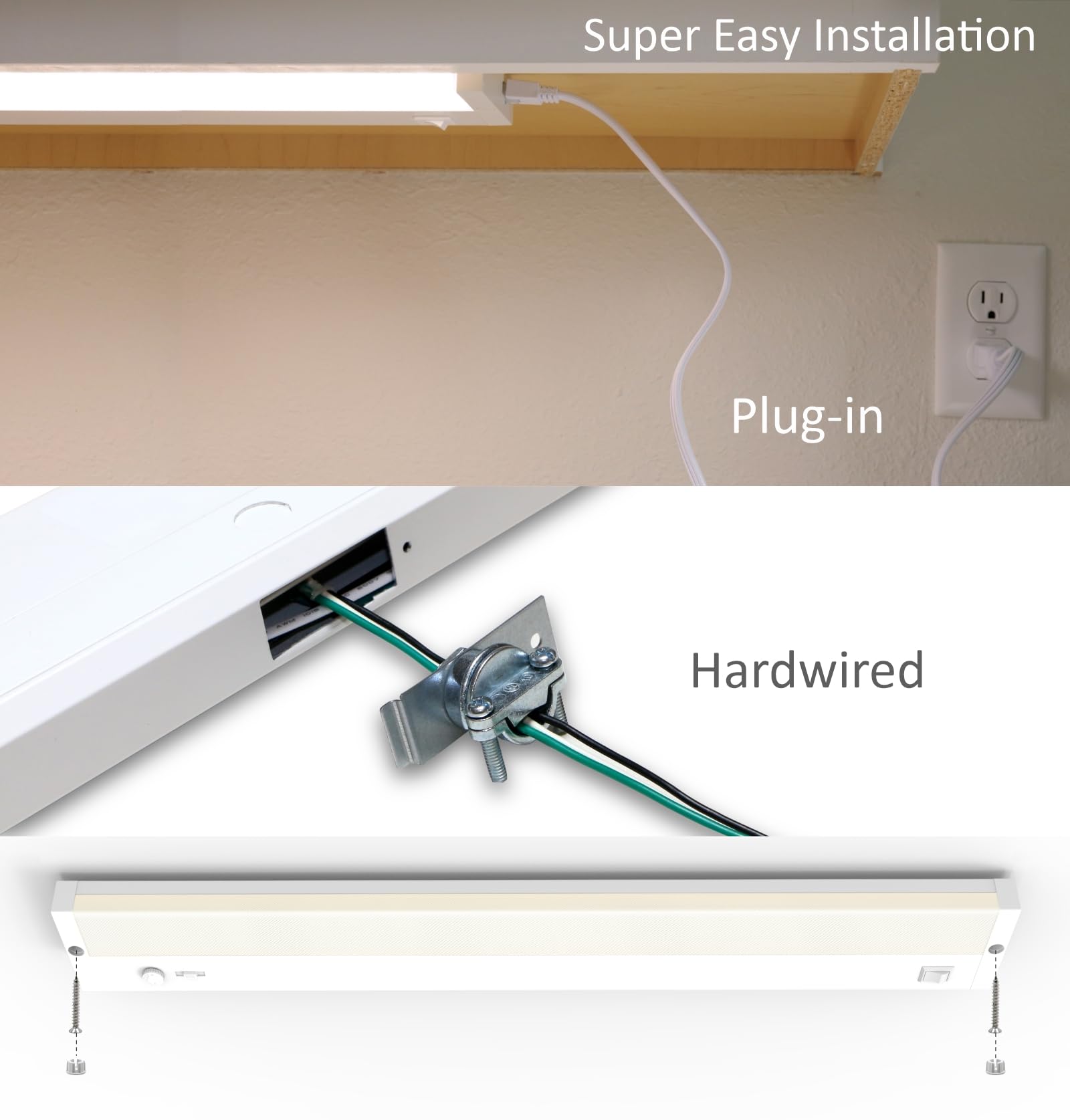 Leetdud 40in LED under-cabinet light spans long counters for smooth task lighting.