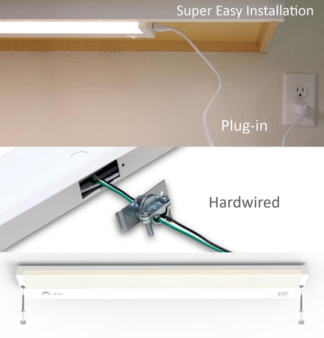 Leetdud 40in LED under-cabinet light spans long counters for smooth task lighting.