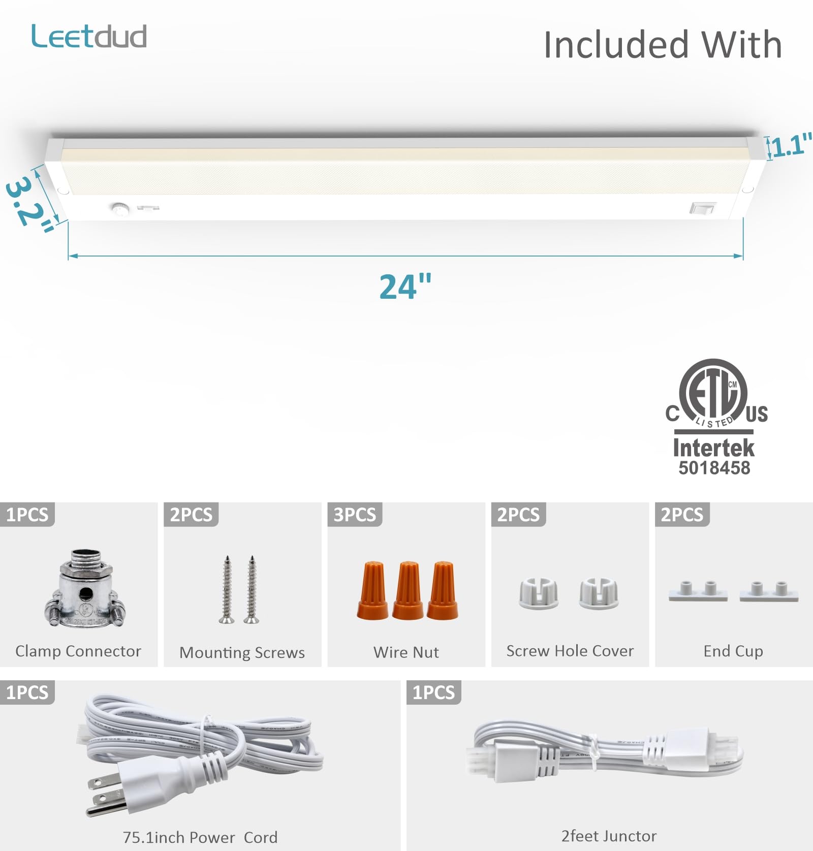 Leetdud linkable setup under-cabinet lights extend seamless coverage.