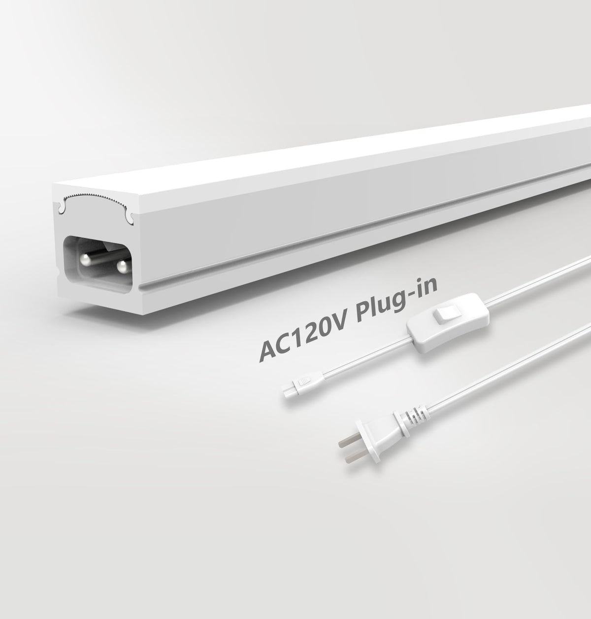 Leetdud under cabinet lighting 24-inch plug-in illuminates countertops with adjustable color temperature