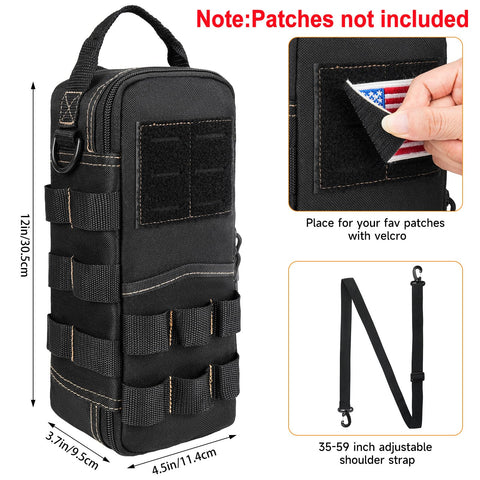 LEFOR-Z tool bag main compartment with dual zippers and elastic tool loops