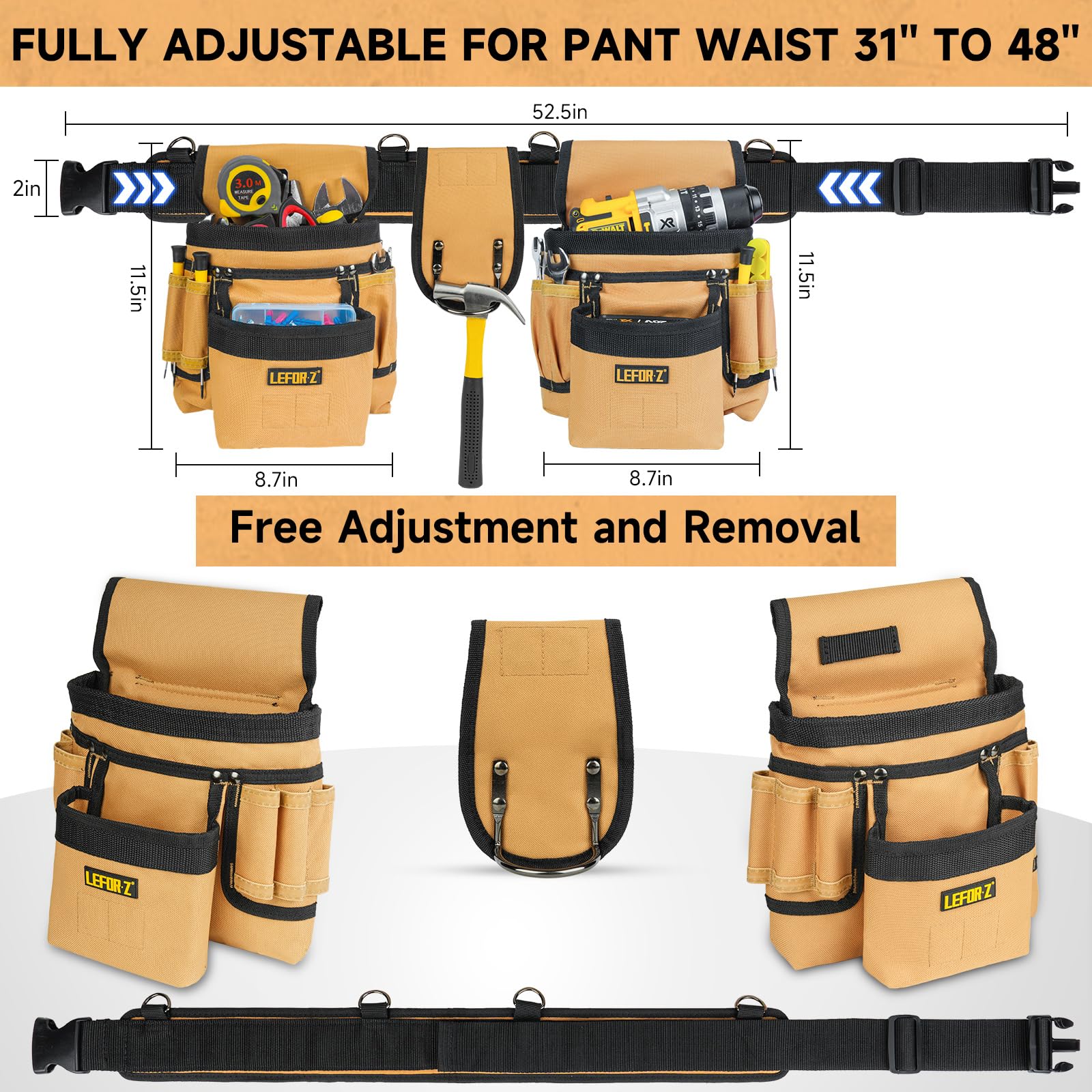 LEFOR·Z detachable tool pouch enables customized tool count