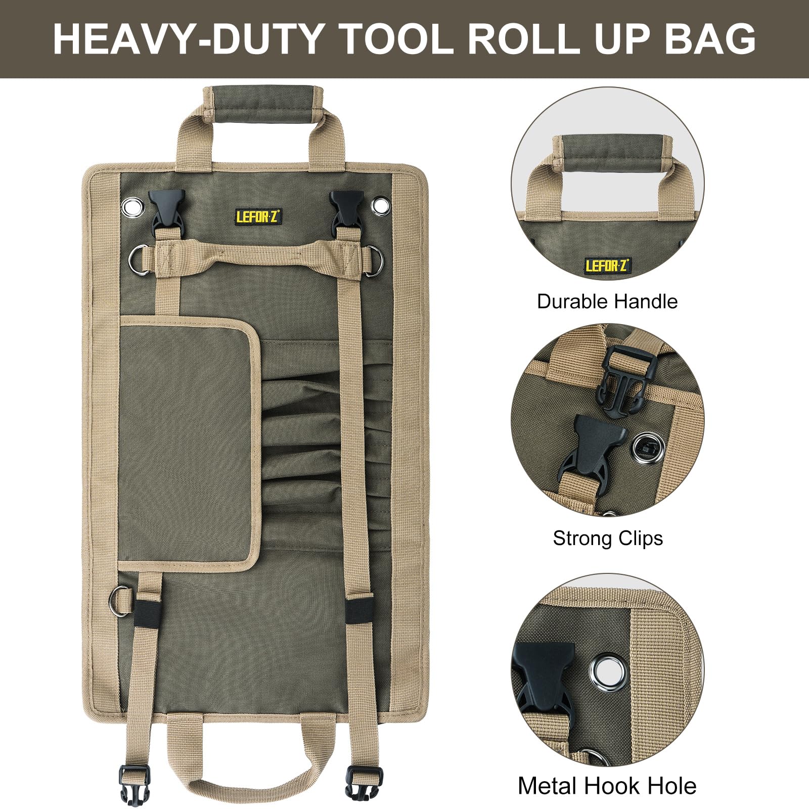 LEFOR·Z bag offers handheld, shoulder, and hanging carry options