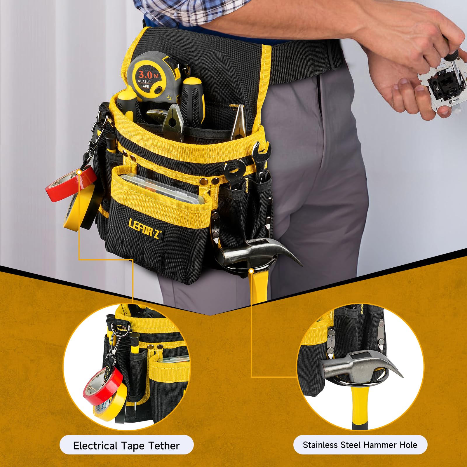 LEFOR·Z 11-pocket design keeps tools within easy reach