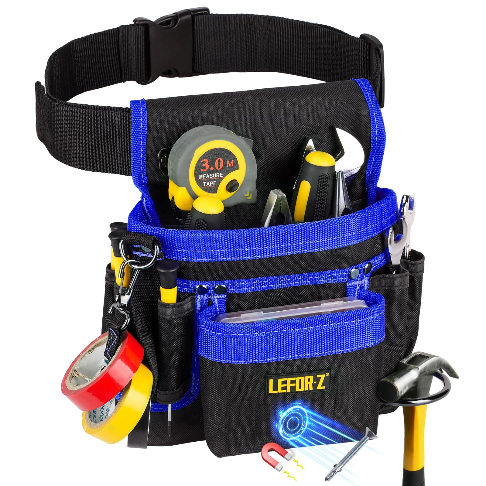 LEFOR·Z tool belt with adjustable detachable pouches for customizable fit.