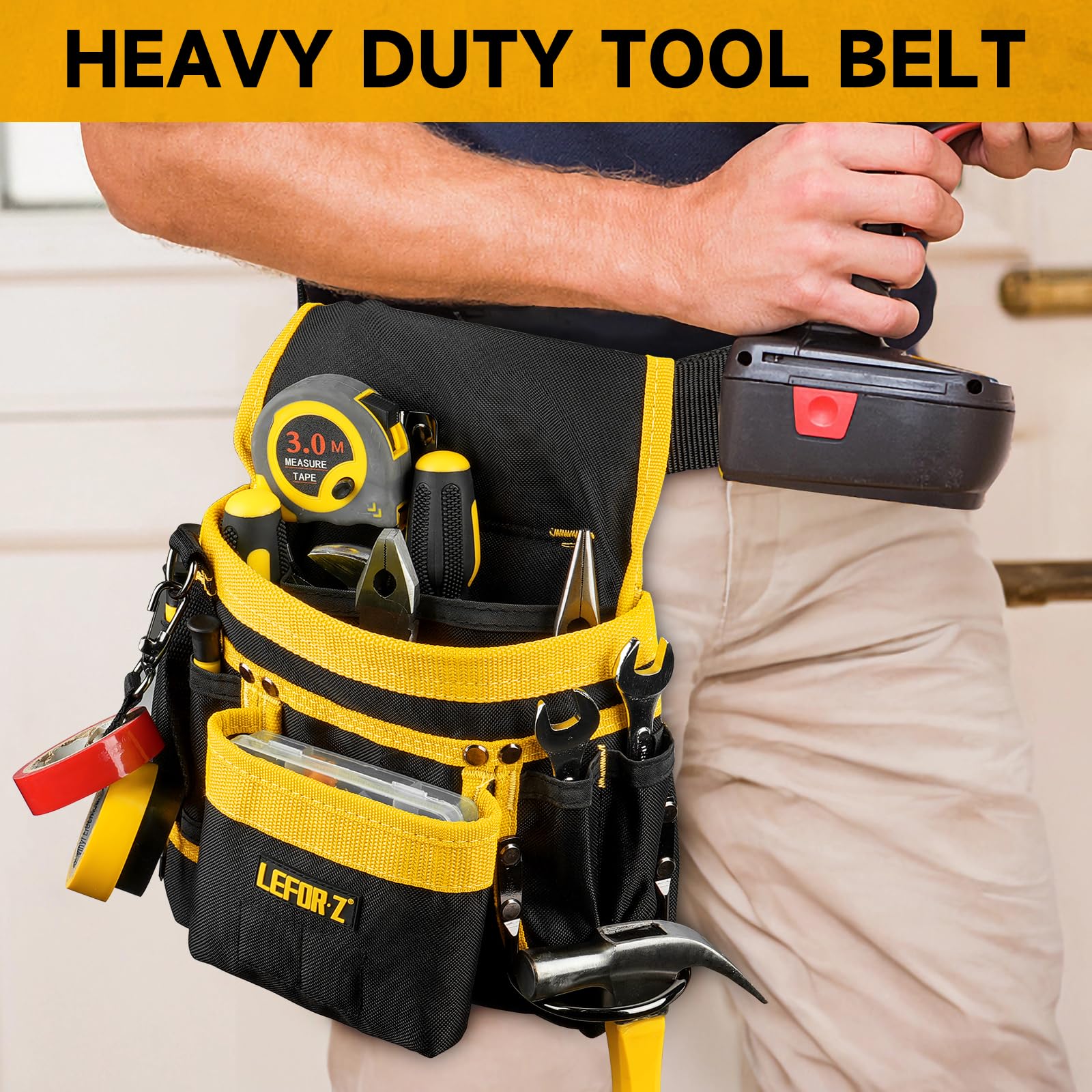LEFOR·Z adjustable waist strap fits waists from 31 to 48 inches