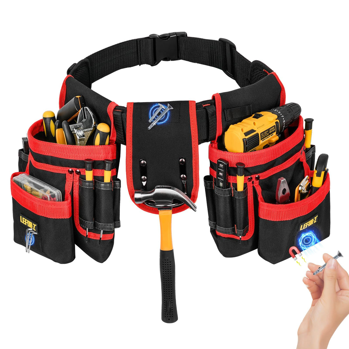 LEFOR·Z tool belt back view showing comfortable padded waist area