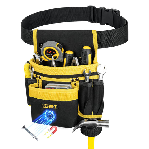LEFOR·Z tool belt with detachable pouch, adjustable for easy customization on job sites.