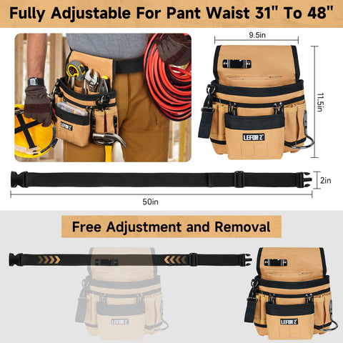 LEFOR·Z detachable pouches repositioned for convenient access.