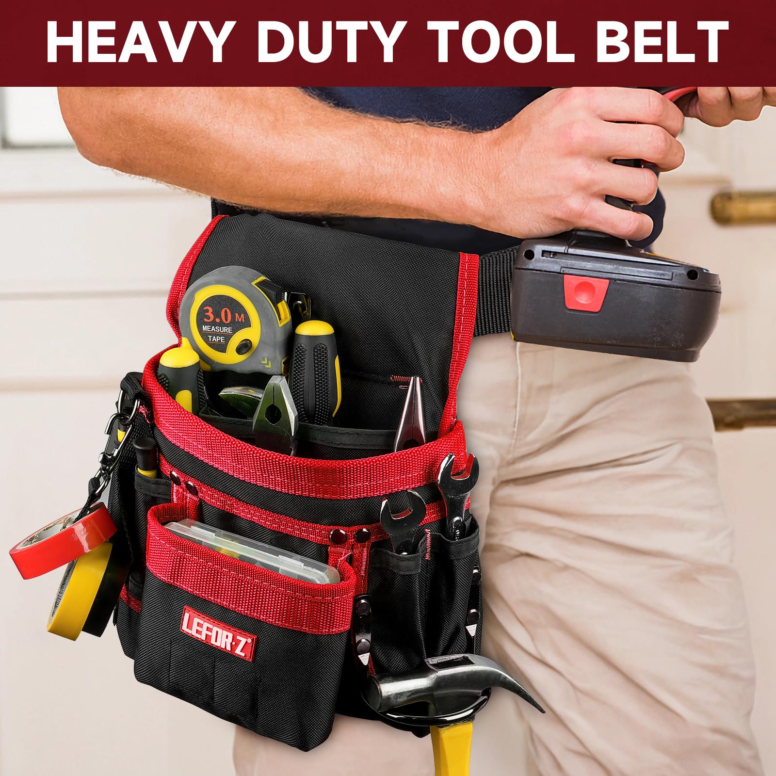 LEFOR·Z electrical tape tether prevents slips and keeps tape handy.