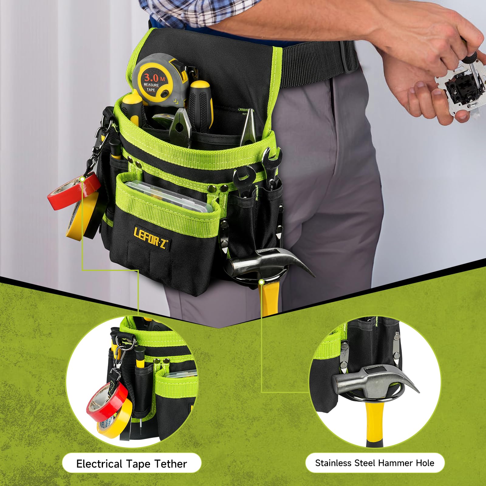 LEFOR·Z eleven-pocket layout keeps essentials within reach