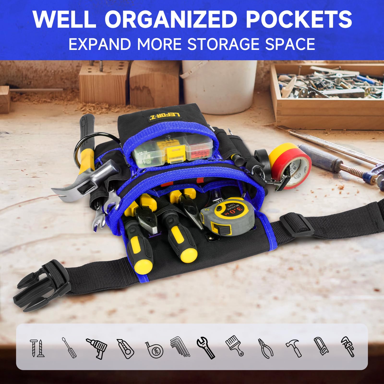 LEFOR·Z steel hammer hole provides quick hammer access.