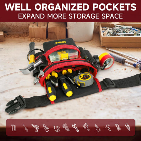 LEFOR·Z hammer hole keeps a hammer accessible without extra bags.