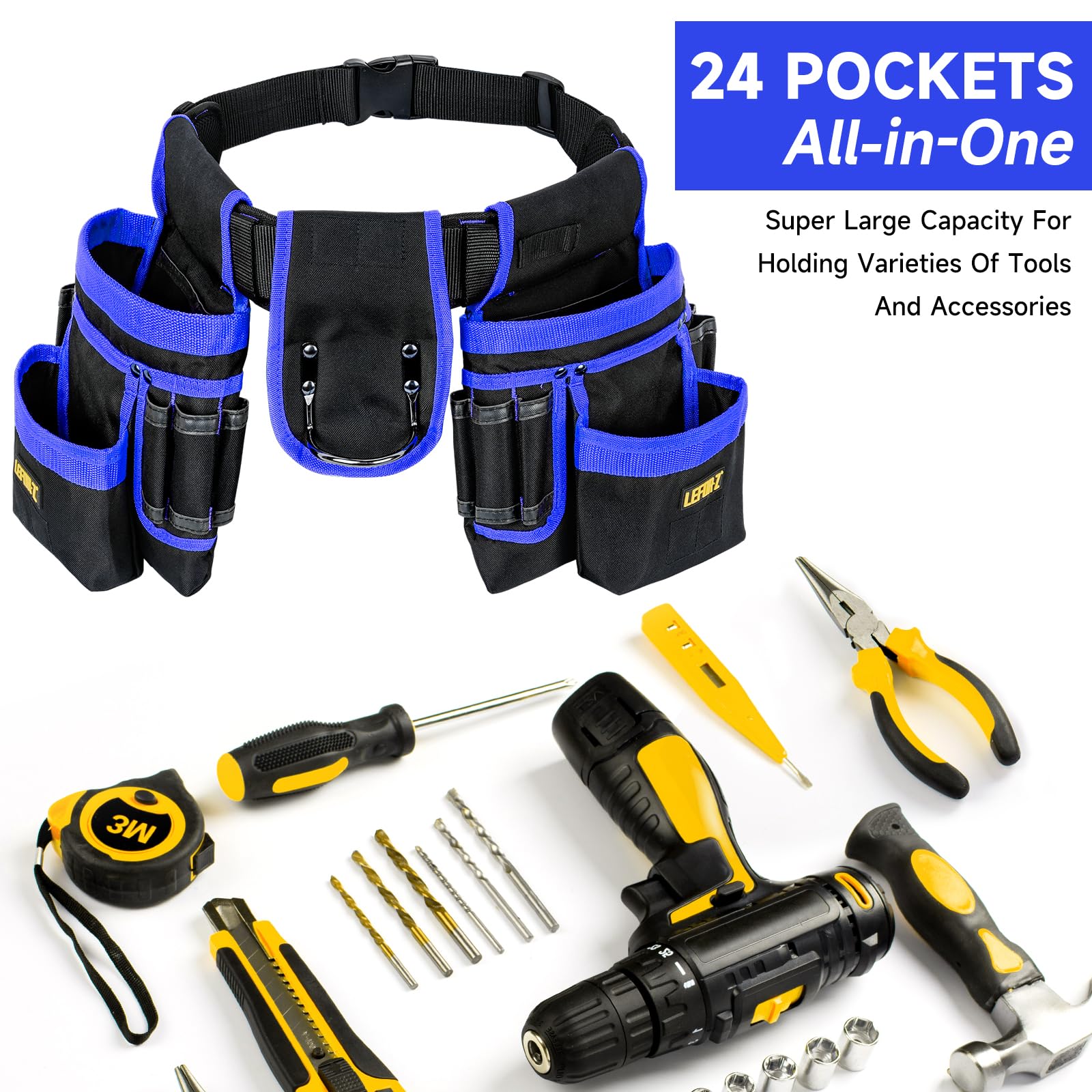 LEFORZ tool belt in use on site aids electricians and carpenters.