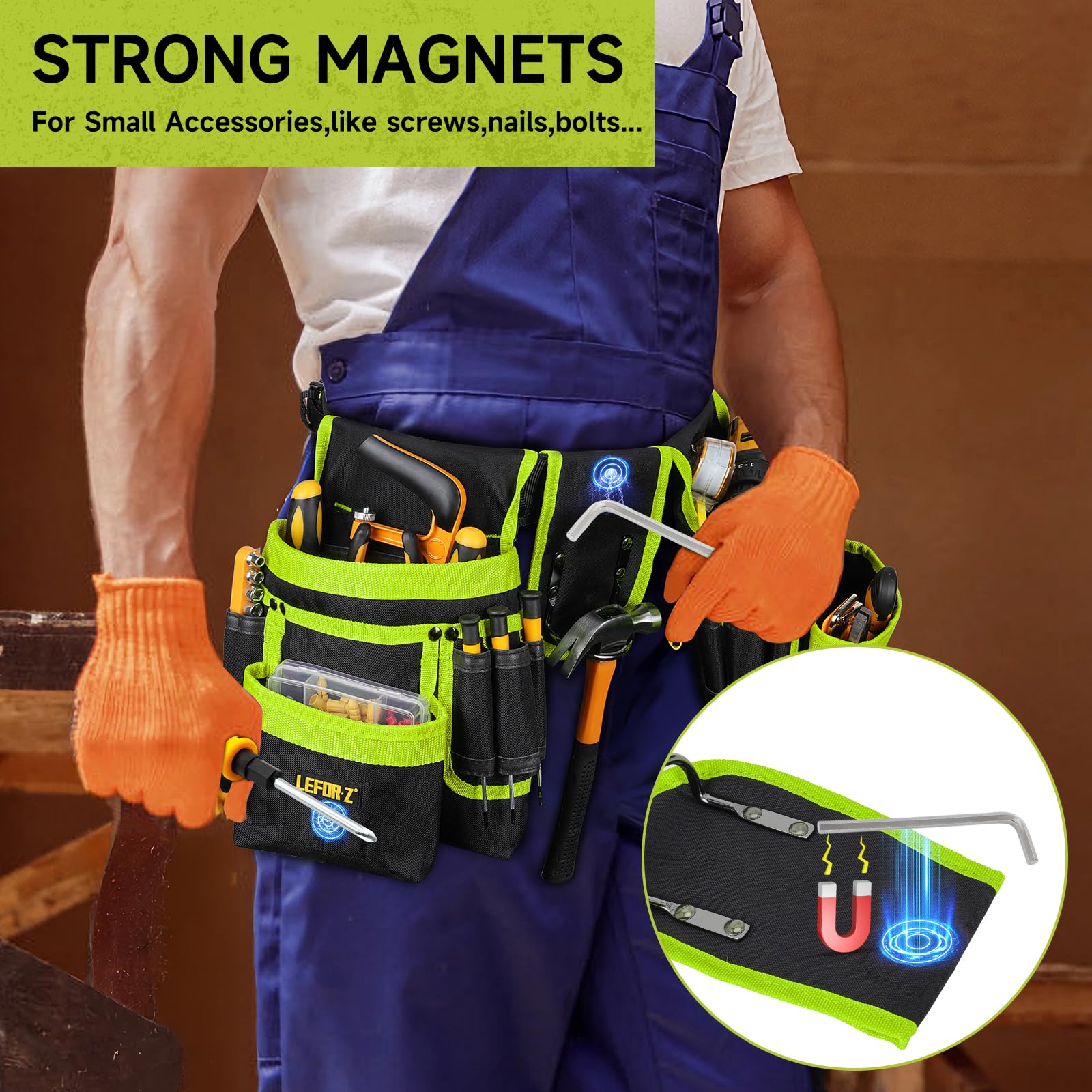 LEFOR·Z tool belt wide belt pad provides comfortable support during long tasks.