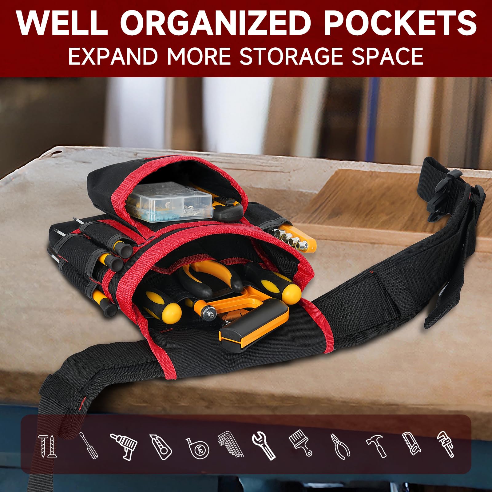 LEFOR·Z wide belt and padded pad reduce waist fatigue