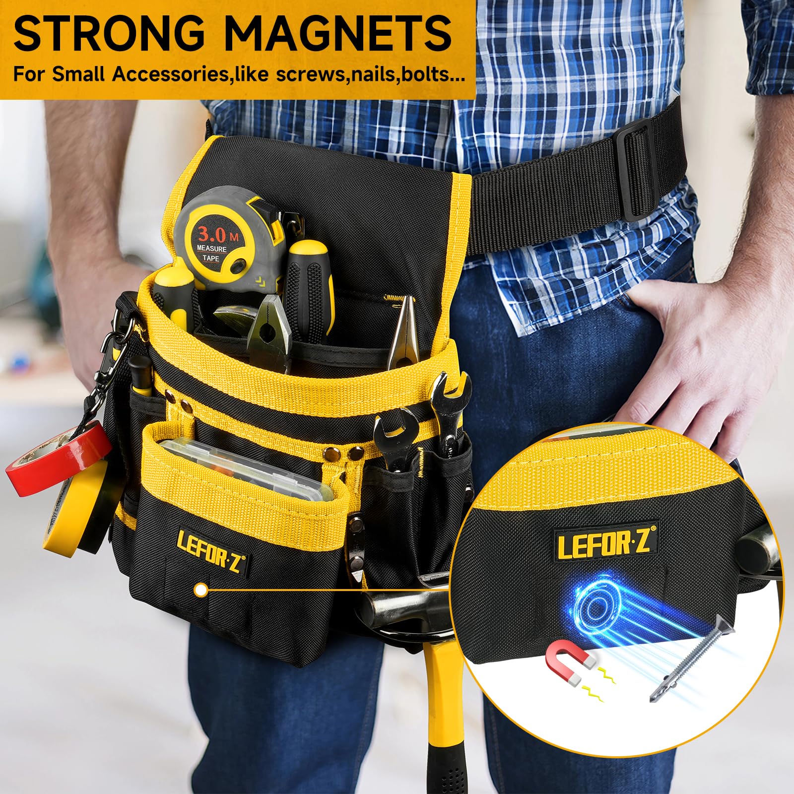 LEFOR·Z wide ergonomic belt reduces waist fatigue during long shifts