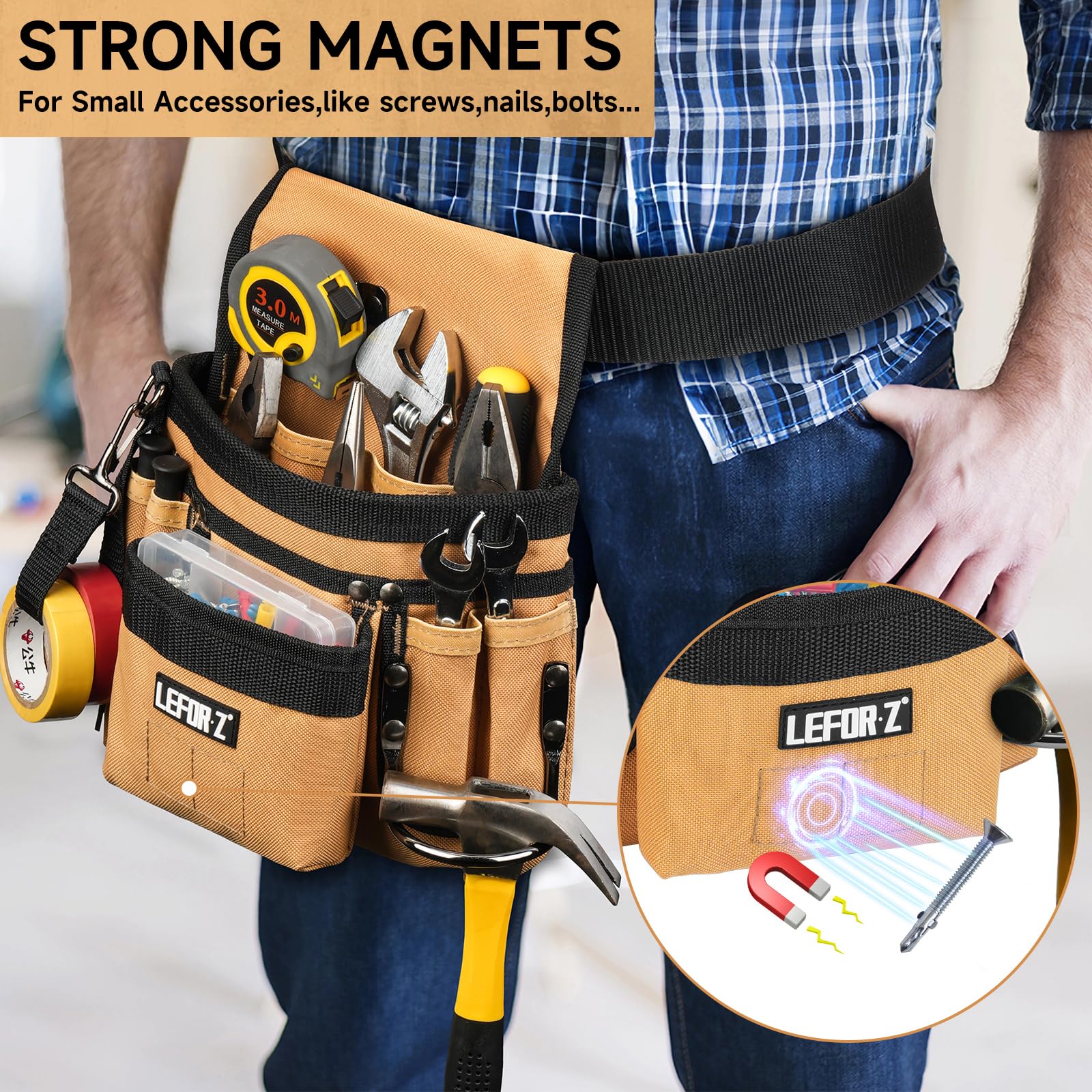 LEFOR·Z wide ergonomic belt reduces waist pressure.