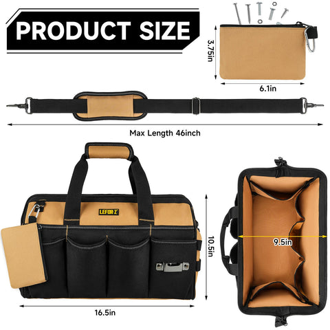 LEFOR·Z 27-pocket bag keeps screwdrivers, wrenches, and bits neatly organized