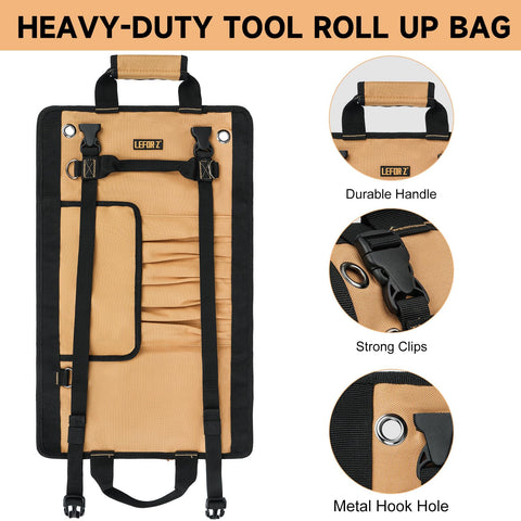 LEFOR·Z toolbag D-rings provide secure attachment and flexible carrying.