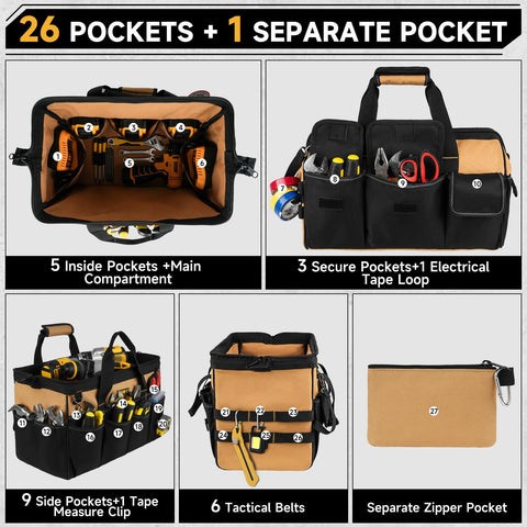 LEFOR·Z external pockets allow fast retrieval of frequently used tools
