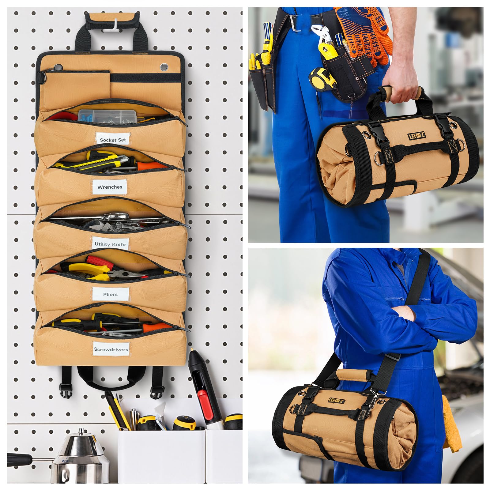 LEFOR·Z toolbag removable pouches keep small parts portable and tidy.