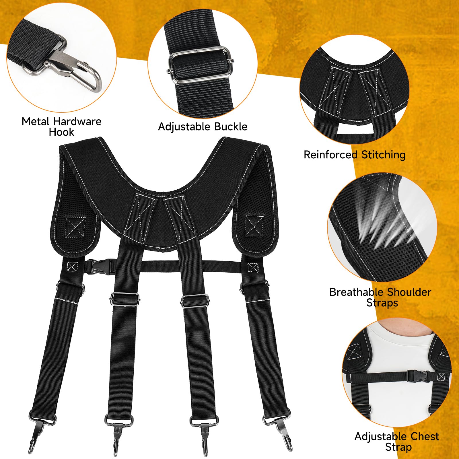 LEFOR·Z adjustable waist strap highlights belt fit from 32 to 60 inches