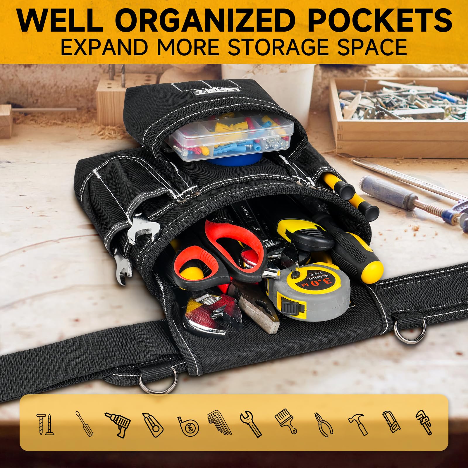 LEFOR·Z tear-resistant fabric belt demonstrates rugged durability for construction work
