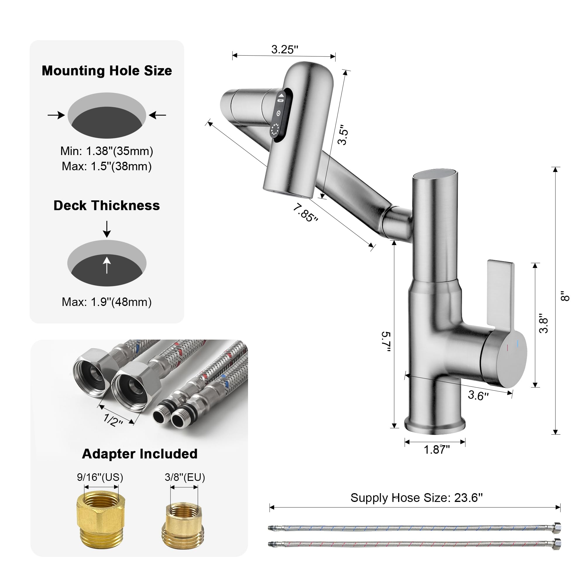Lefton BF2204-0 pull-down sprayhead for flexible, targeted spray.