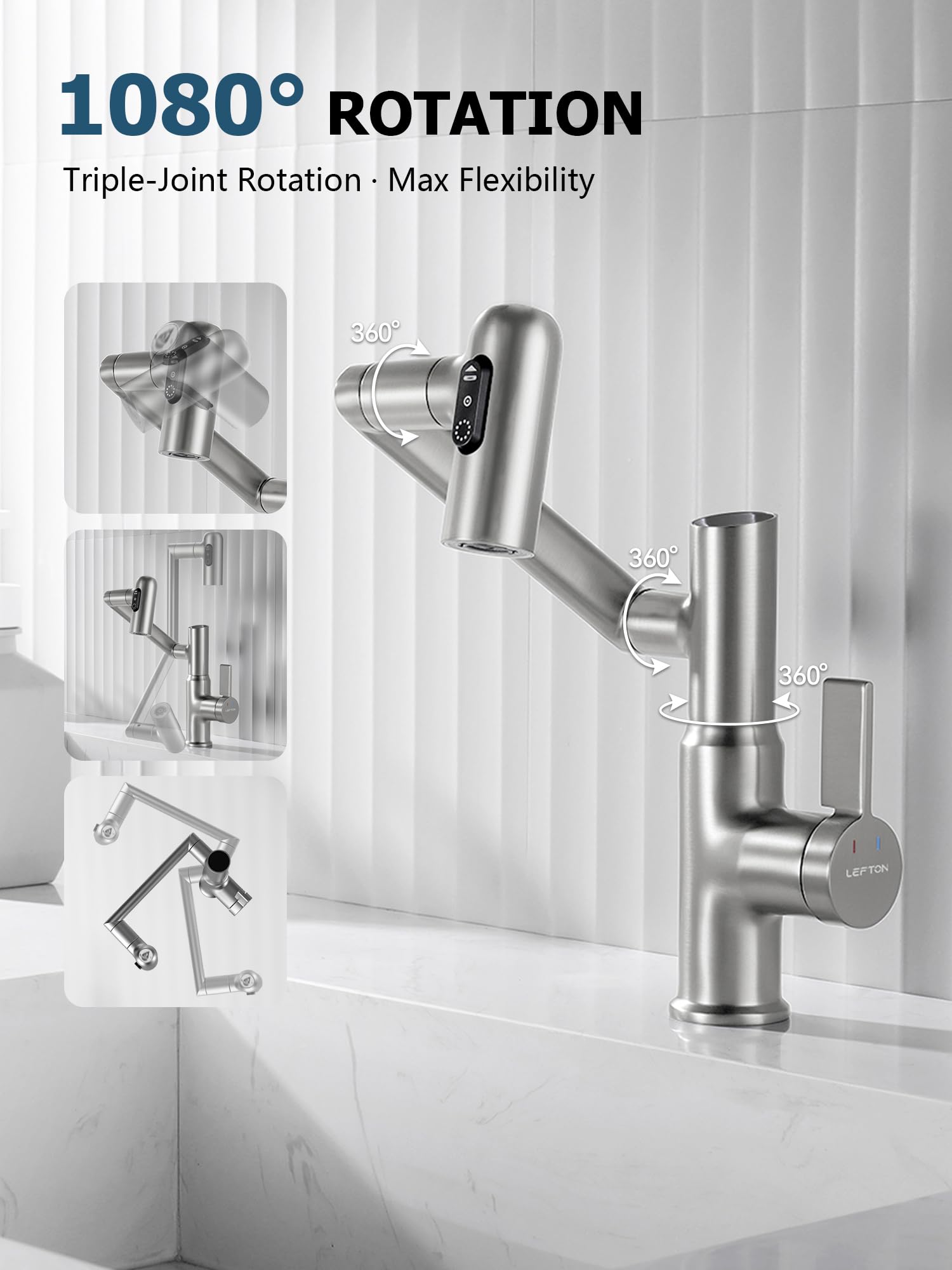 Lefton BF2204-0 easy-clean sprayface resists mineral buildup.