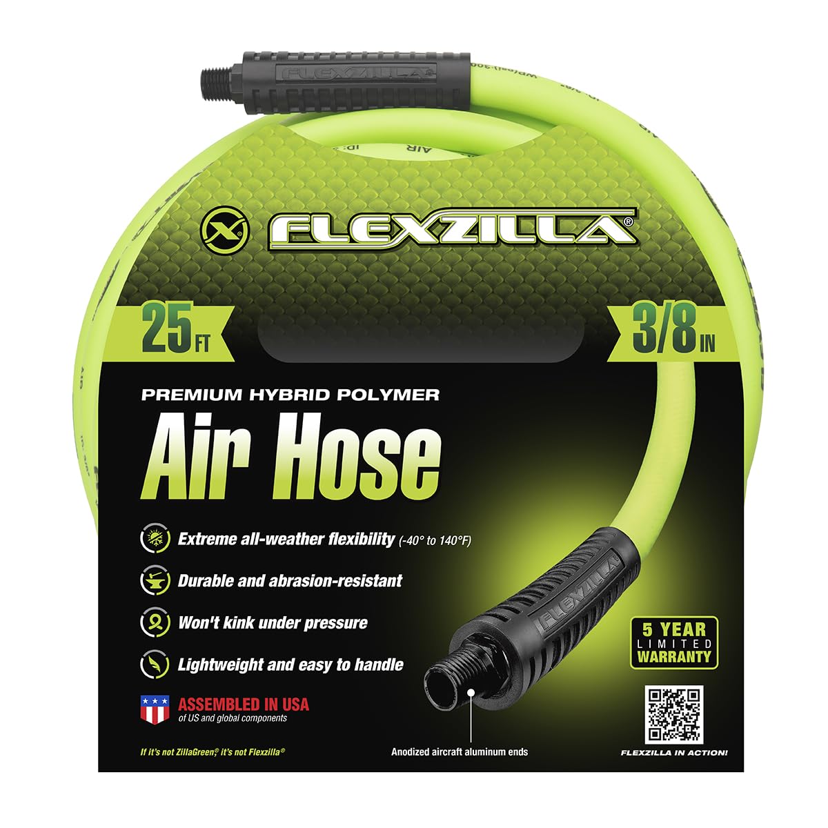 Legacy Flexzilla hose with bend restrictor supports tight-space maneuverability
