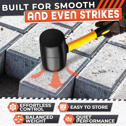 LEGLO 24oz mallet with vibration-dampening design reduces fatigue.