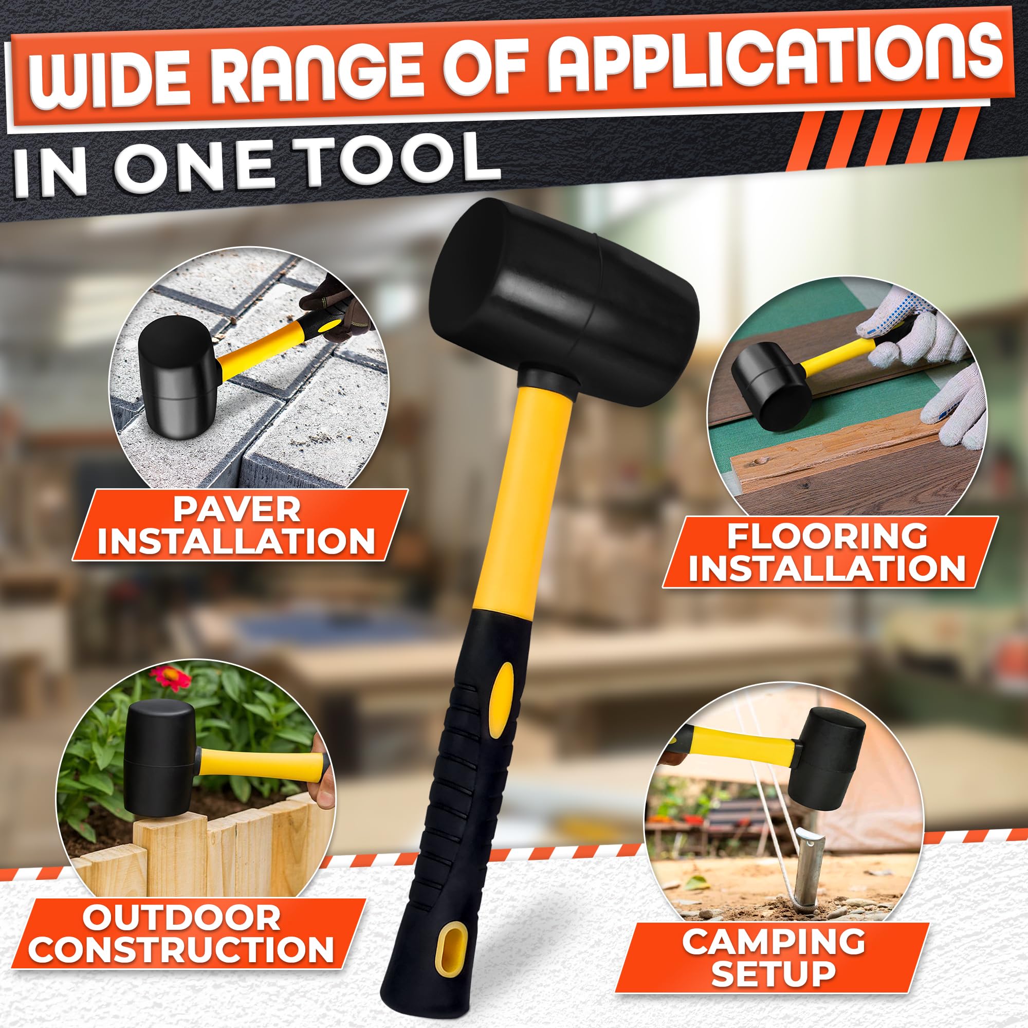 LEGLO compact 13-inch mallet fits easily in tight toolboxes.