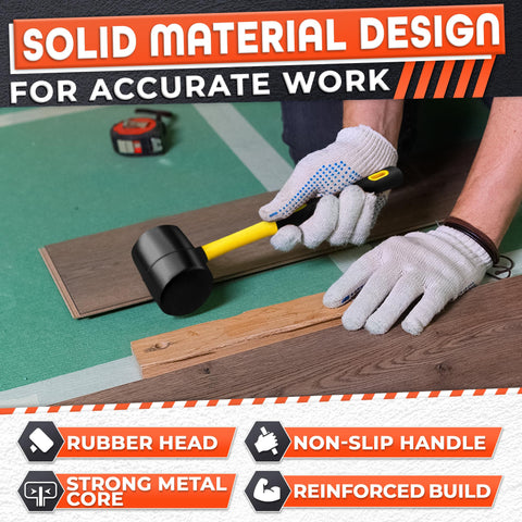 LEGLO rubber mallet with non-slip grip supports precise tapping.