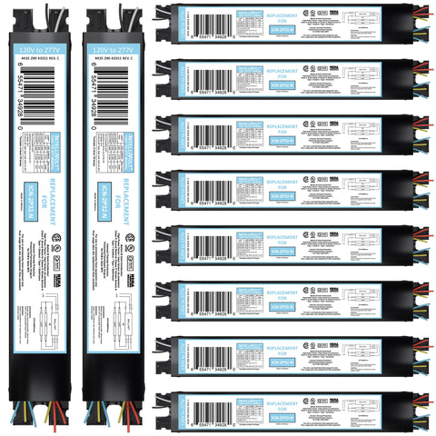 Legolight ICN4P32 replacement ballast for 1–4 T8 lamps with flicker-free operation.