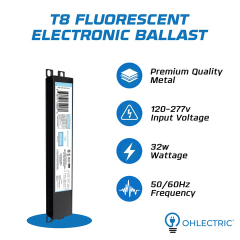 Legolight T8 ballast delivers instant start at 120–277V for reliable lighting.
