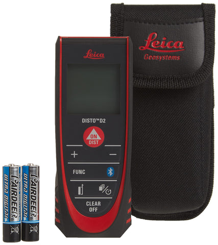 Leica DISTO D2 backlit display for easy reading in any light.