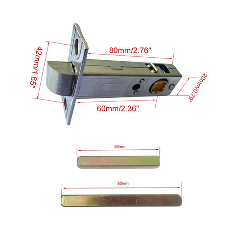 Flat door knobs compatibility with 1.38–1.77 inch doors demonstrated.