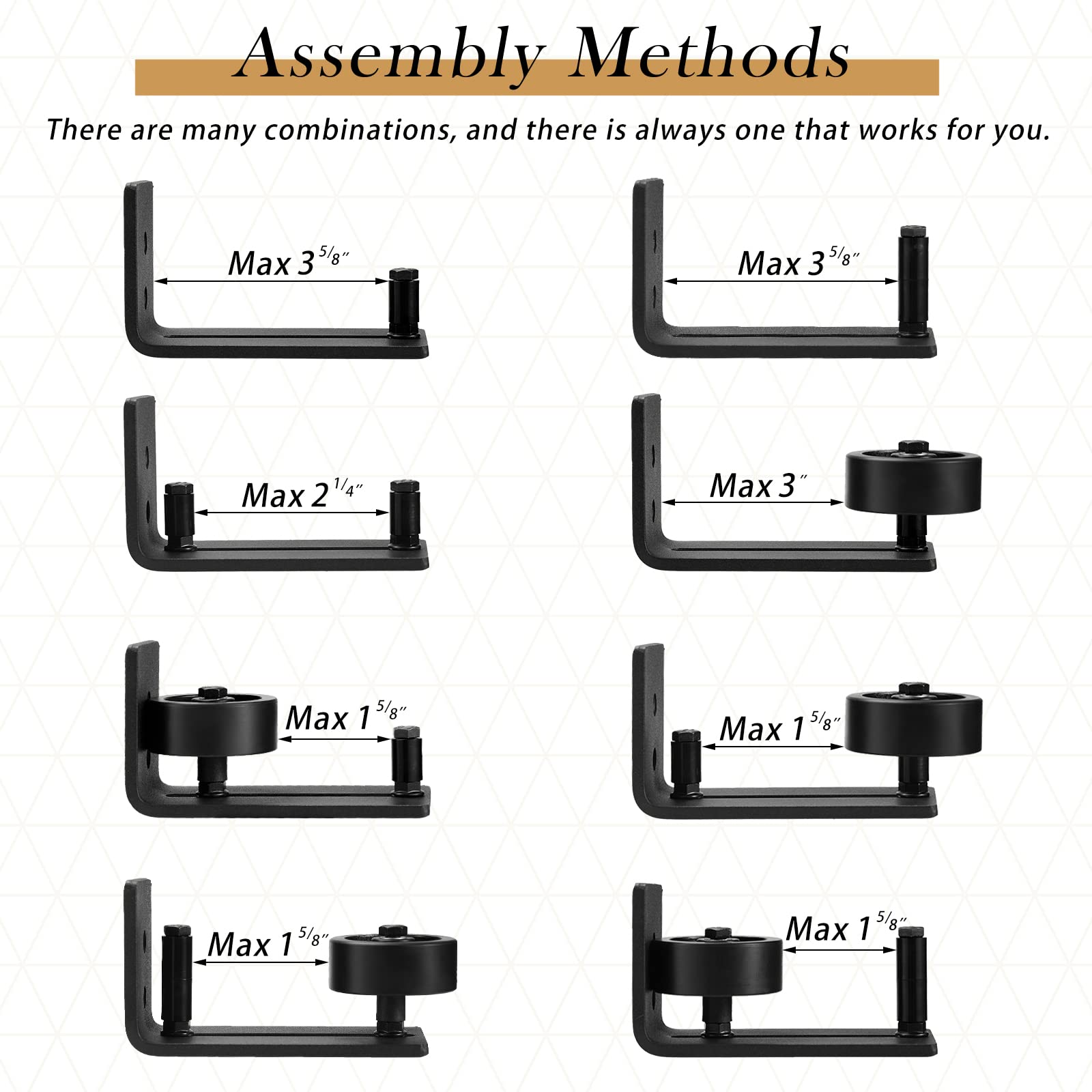 LEIFIDE adjustable aluminum guide fits various door thicknesses