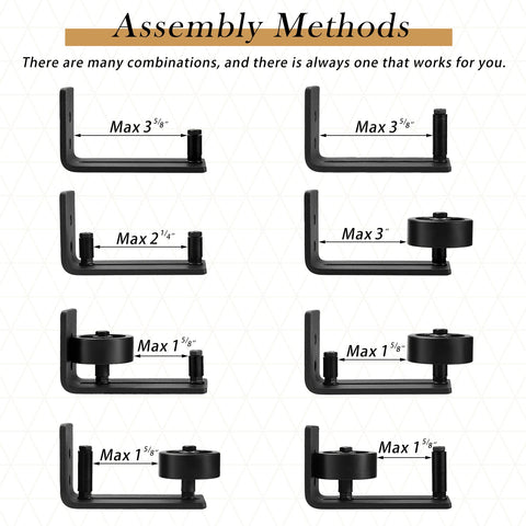 LEIFIDE adjustable aluminum guide fits various door thicknesses