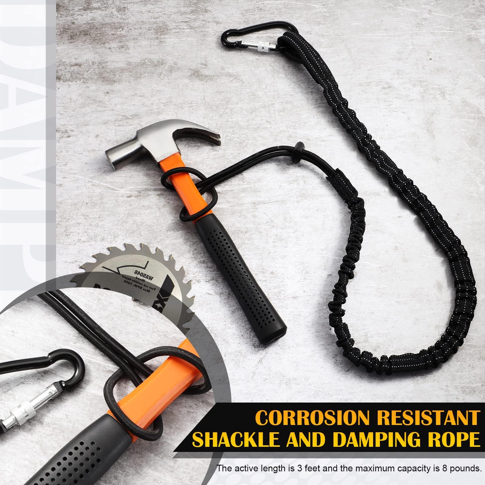 LEIFIDE safety lanyard is versatile for construction and carpentry tasks.