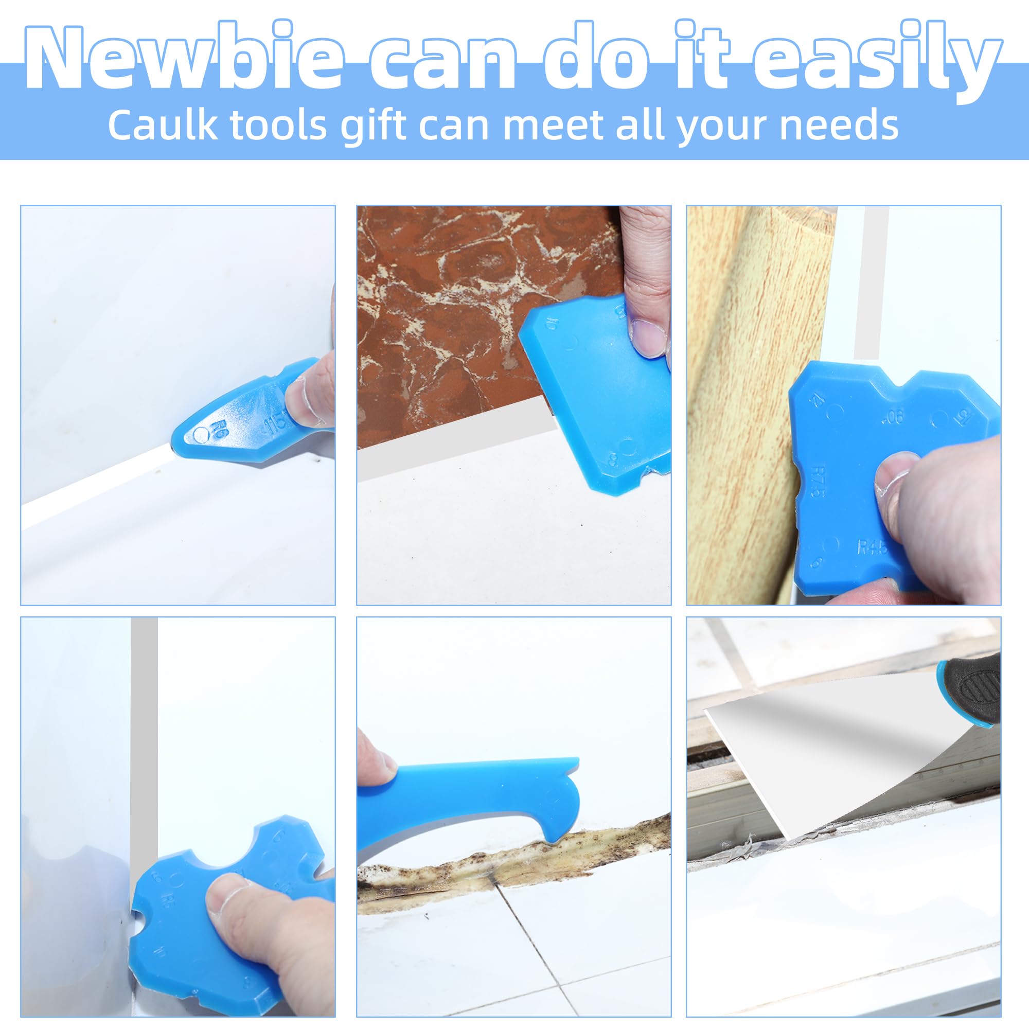 Leikius caulk finishing toolkit for neat joints and edges.