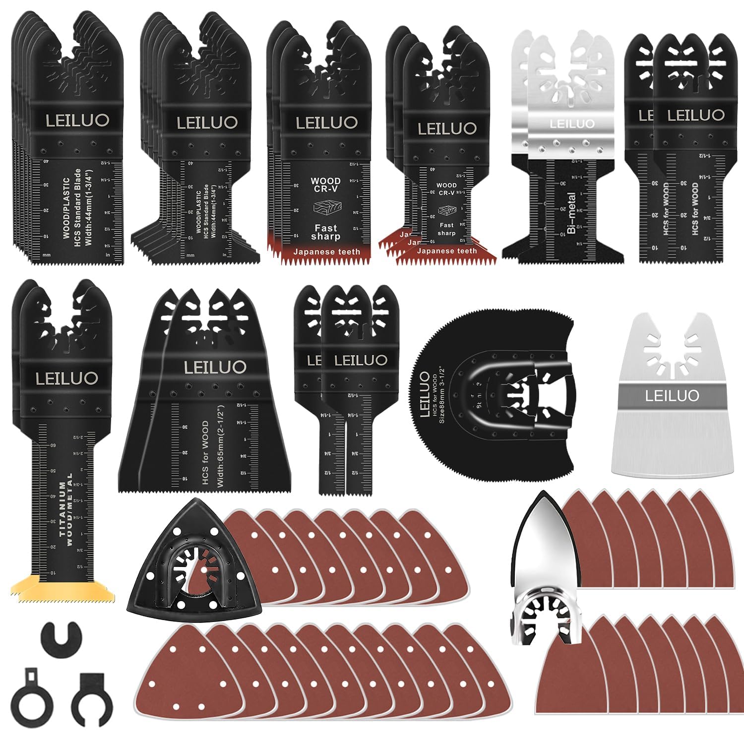 LEILUO 158-pcs multitool blade kit with storage bag for easy organization