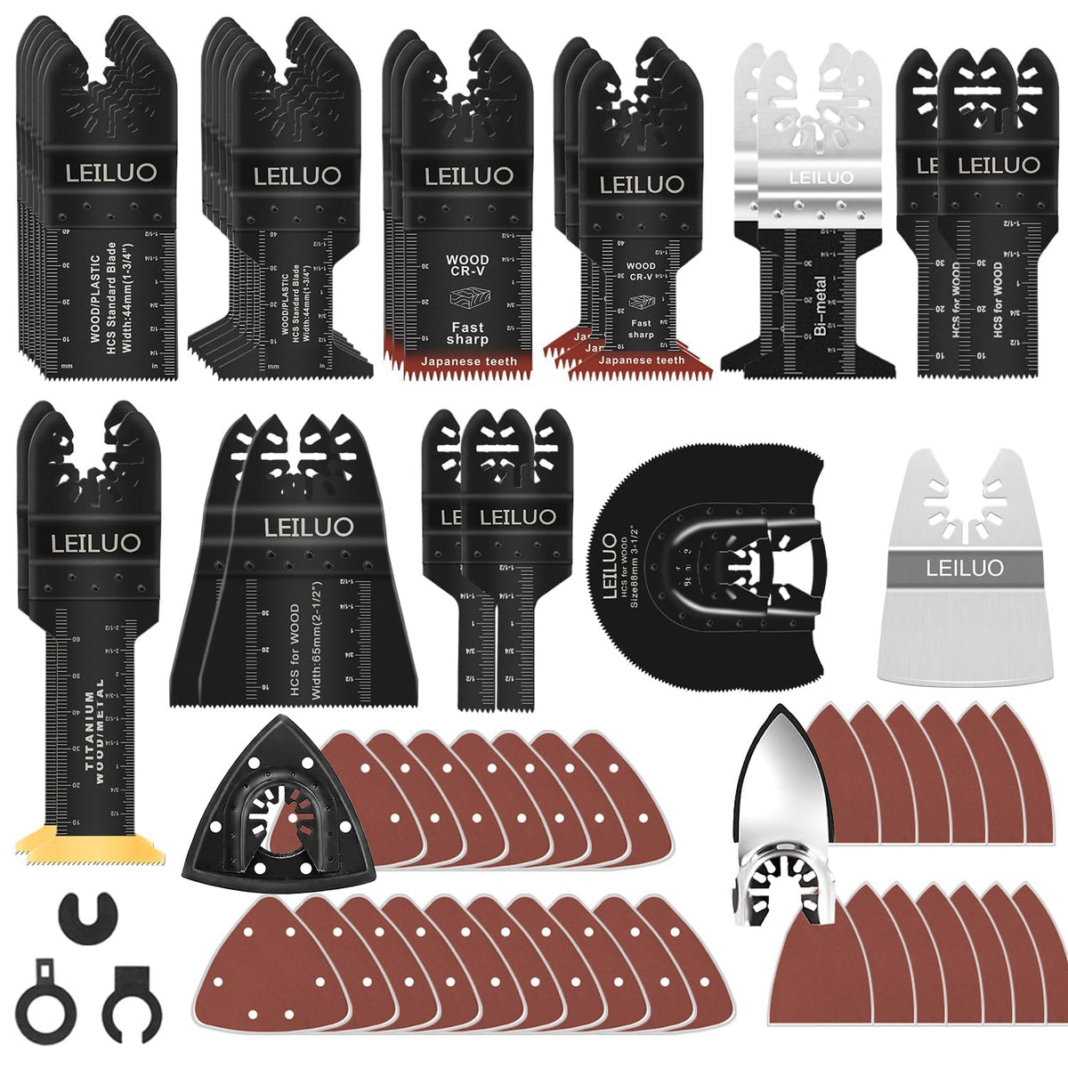 LEILUO 158-pcs multitool blade kit with storage bag for easy organization