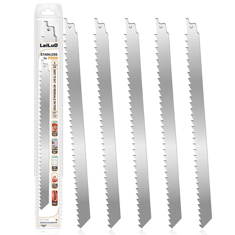 LEILUO bone-cutting 12-inch blade for efficient bone trimming.