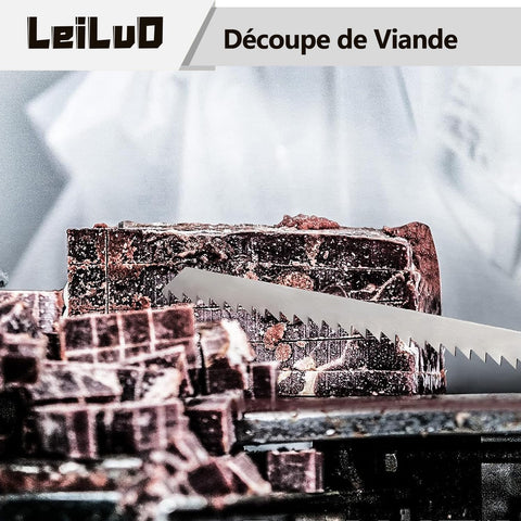 LEILUO five-piece stainless steel blades for versatile material cutting.