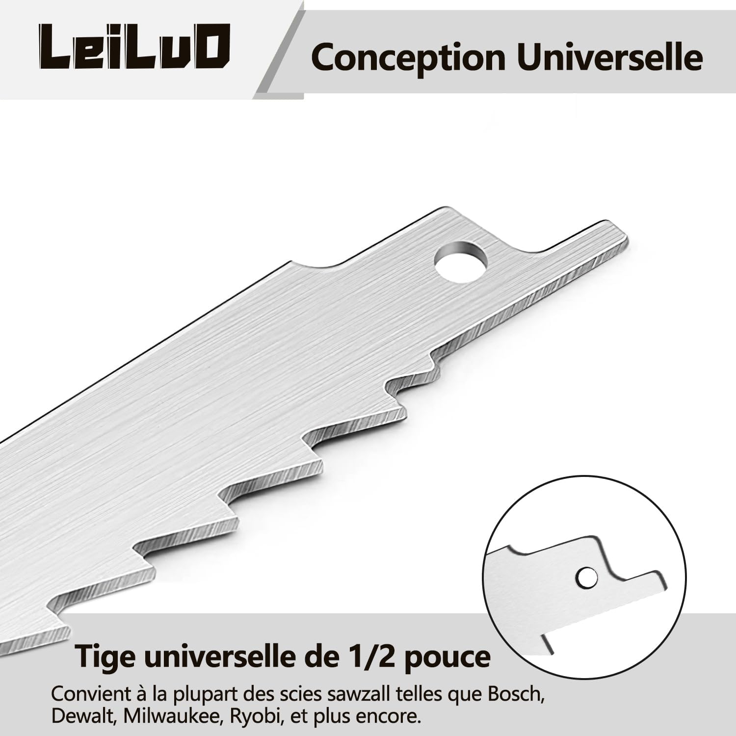 LEILUO frozen-meat cutting blade enables clean cuts through frozen sections.