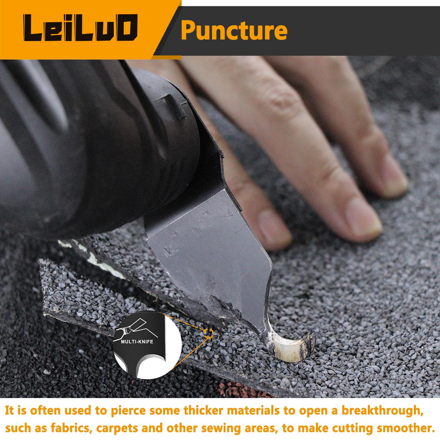 LEILUO hook blade for artificial turf trims quickly.