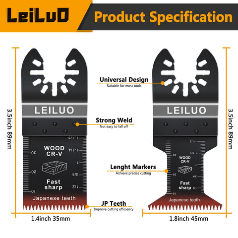 LEILUO universal compatibility blades fit most quick-release tools and adapters.